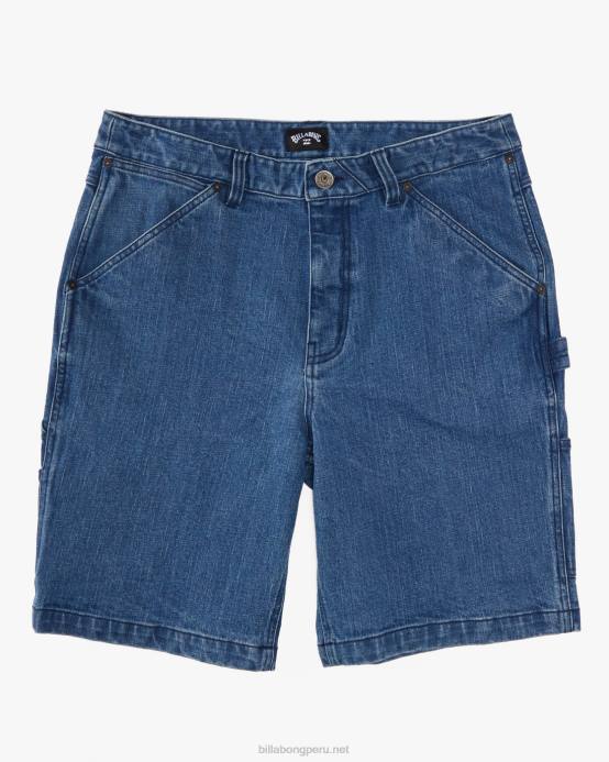 hombres lavado de océano Billabong pantalones cortos de carpintero de jean de la unión 04LD411