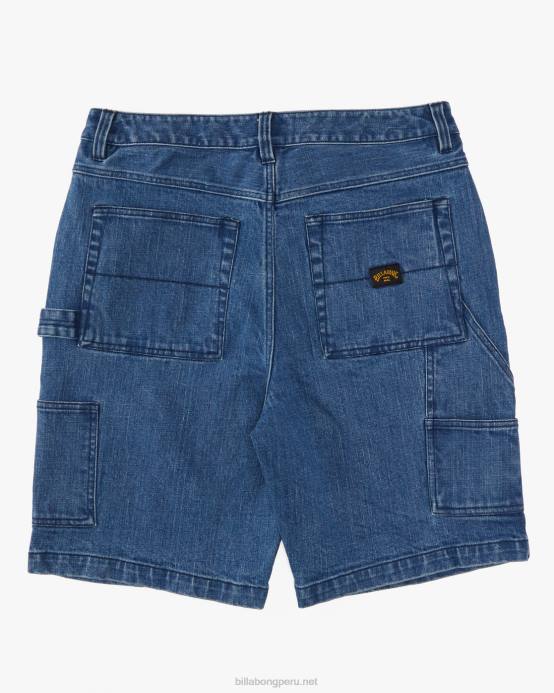 hombres lavado de océano Billabong pantalones cortos de carpintero de jean de la unión 04LD411