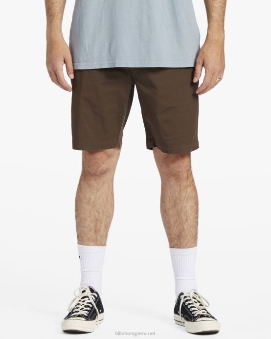 hombres marron oscuro Billabong pantalón corto Carter Performance 20'' 04LD629