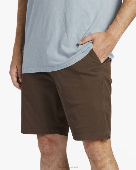 hombres marron oscuro Billabong pantalón corto Carter Performance 20'' 04LD629