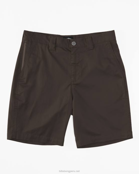 hombres marron oscuro Billabong pantalón corto Carter Performance 20'' 04LD629
