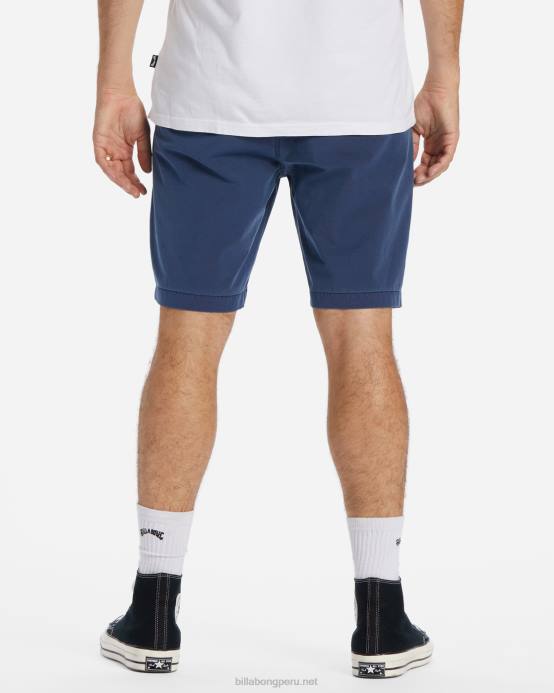 hombres índigo Billabong shorts sumergibles híbridos de 18'' lavados con olas crossfire 04LD450
