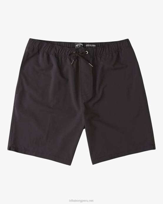 hombres negro Billabong shorts a/div surftrek cintura elástica 17'' 04LD231