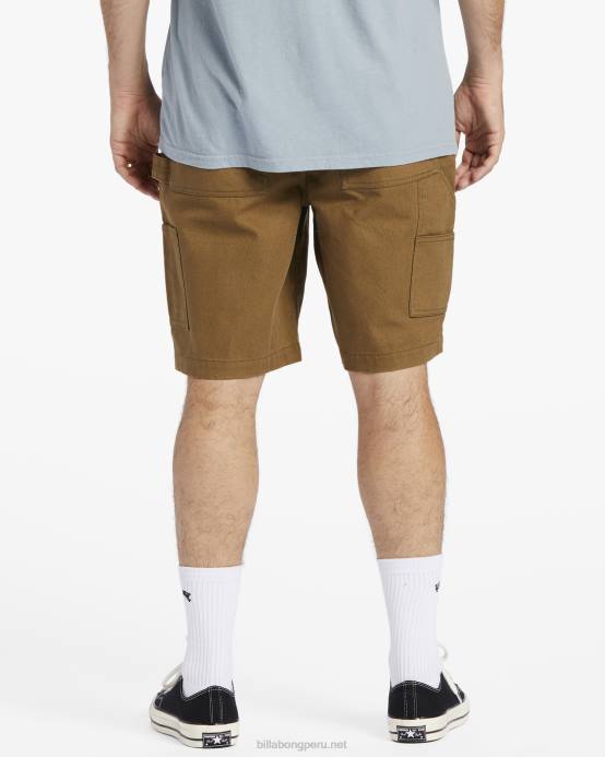 hombres nutria Billabong pantalones cortos de carpintero de jean de la unión 04LD344