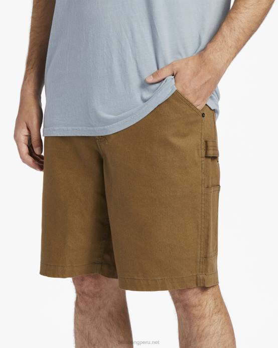 hombres nutria Billabong pantalones cortos de carpintero de jean de la unión 04LD344