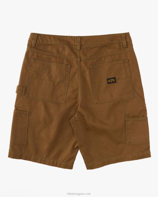 hombres nutria Billabong pantalones cortos de carpintero de jean de la unión 04LD344