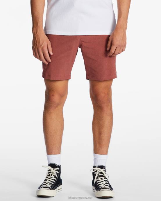 hombres rojo polvoriento Billabong shorts sumergibles con cintura elástica crossfire 18'' 04LD595