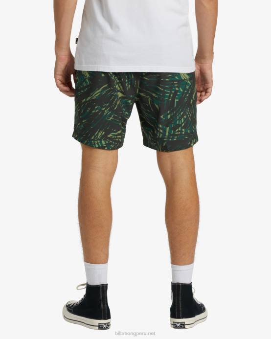 hombres selva Billabong shorts a/div surftrek cintura elástica 17'' 04LD379