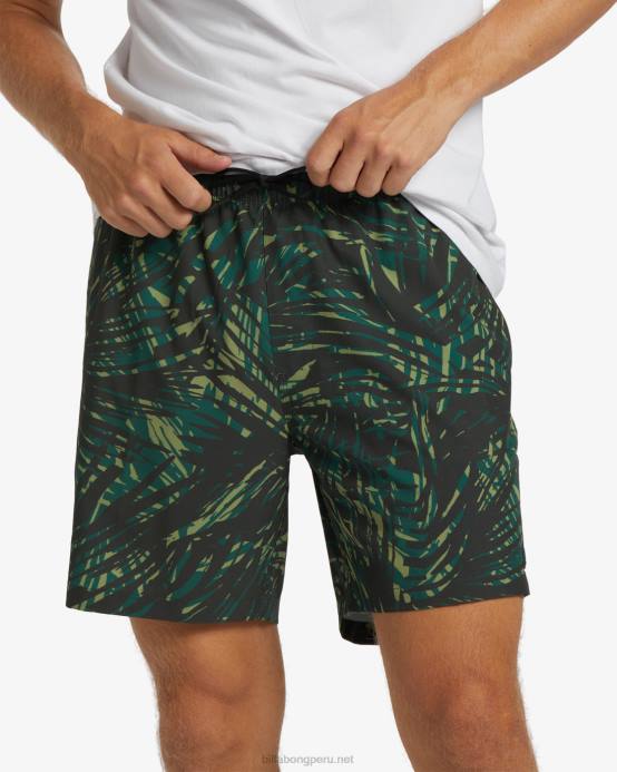 hombres selva Billabong shorts a/div surftrek cintura elástica 17'' 04LD379