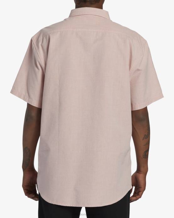 hombres Rosa empolvado Billabong camisa de manga corta todo el día 04LD314