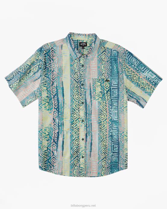 hombres agua Billabong camisa de manga corta de los domingos 04LD405