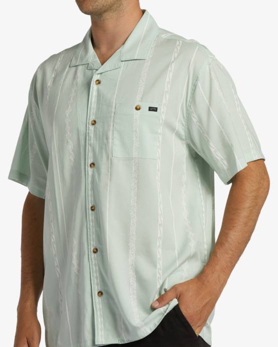 hombres agua polvorienta Billabong camisa de manga corta de vacaciones de domingo 04LD406