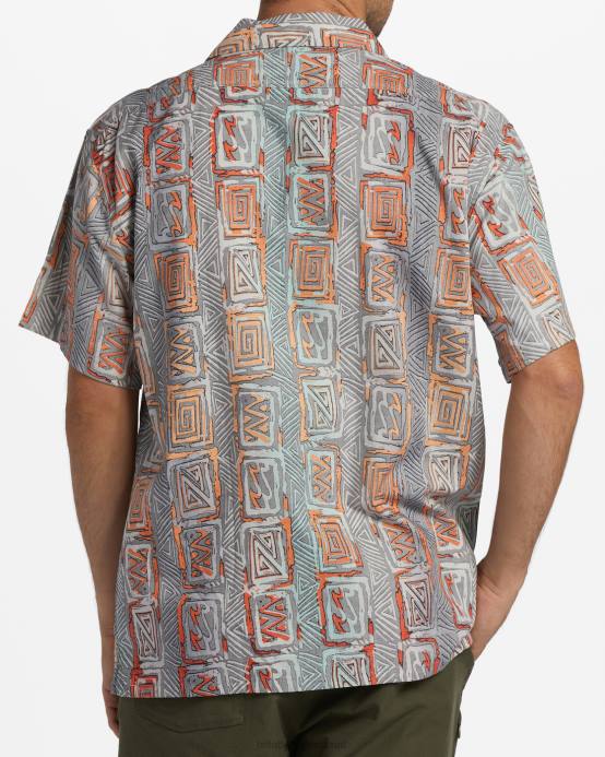 hombres atardecer Billabong camisa de manga corta de vacaciones de domingo 04LD2816
