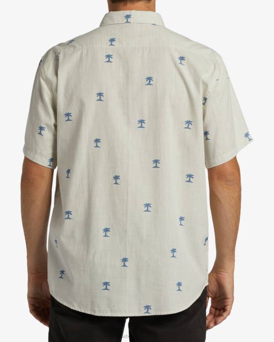 hombres avena Billabong mini camisa de manga corta de los domingos 04LD372