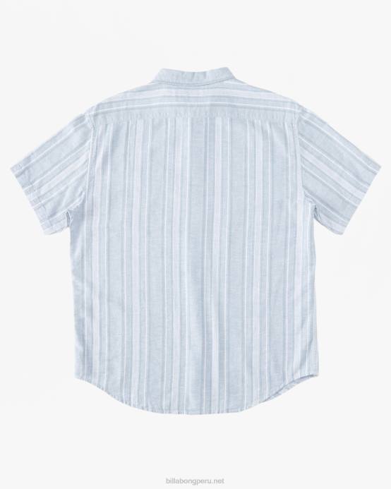 hombres azul lavado Billabong camisa de manga corta de cáñamo diaria 04LD423