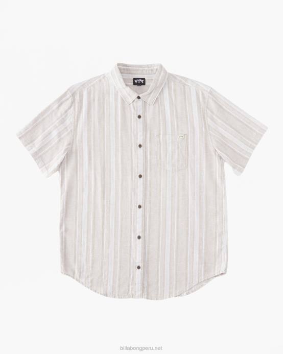 hombres chino Billabong camisa de manga corta de cáñamo diaria 04LD304