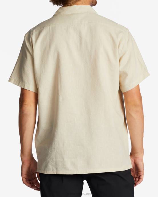 hombres chino Billabong camisa de manga corta de cáñamo vacay 04LD369