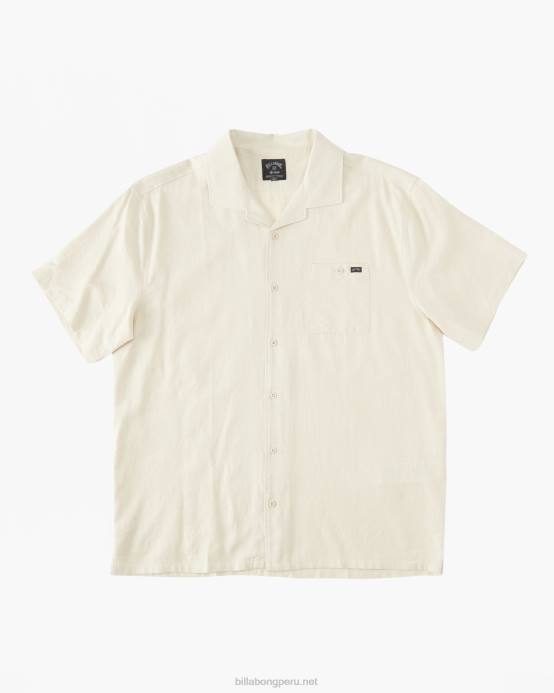 hombres chino Billabong camisa de manga corta de cáñamo vacay 04LD369