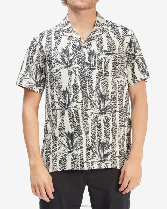 hombres chino Billabong camisa de manga corta de vacaciones de domingo 04LD582