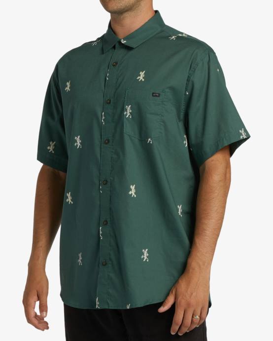 hombres ciprés Billabong mini camisa de manga corta de los domingos 04LD399