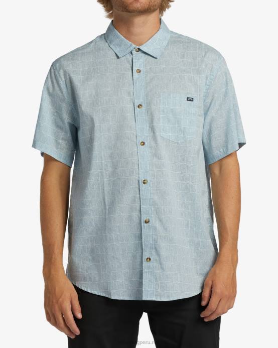 hombres costero Billabong mini camisa de manga corta de los domingos 04LD416