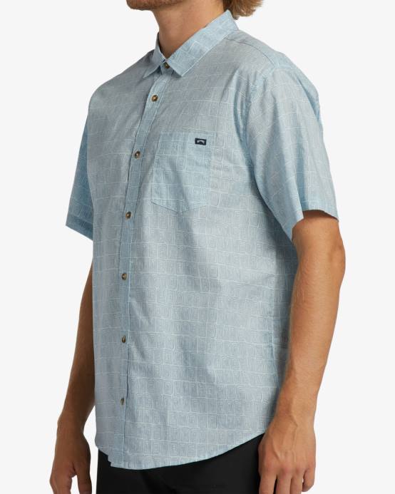 hombres costero Billabong mini camisa de manga corta de los domingos 04LD416
