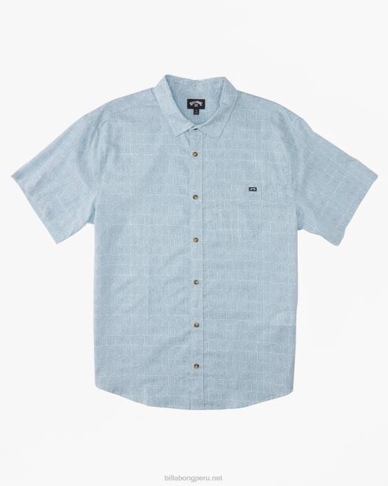 hombres costero Billabong mini camisa de manga corta de los domingos 04LD416