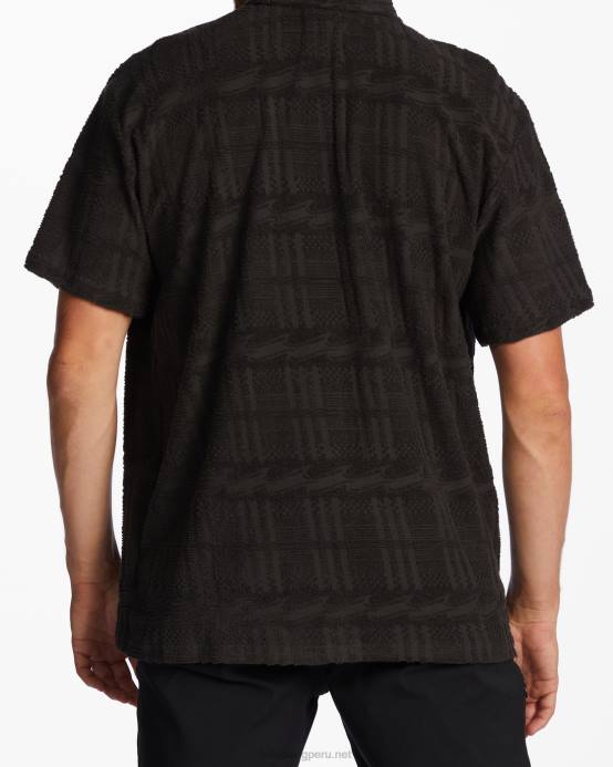 hombres cuervo Billabong camisa mocasín de manga corta 04LD606