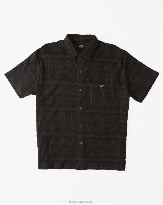 hombres cuervo Billabong camisa mocasín de manga corta 04LD606