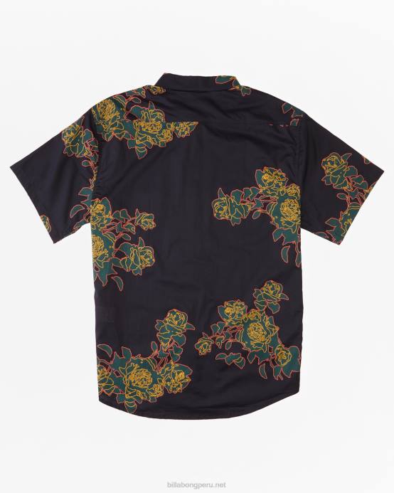 hombres fantasma Billabong camisa de manga corta con motivo floral de Sundays 04LD458
