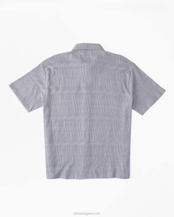 hombres gris violeta Billabong camisa mocasín de manga corta 04LD584