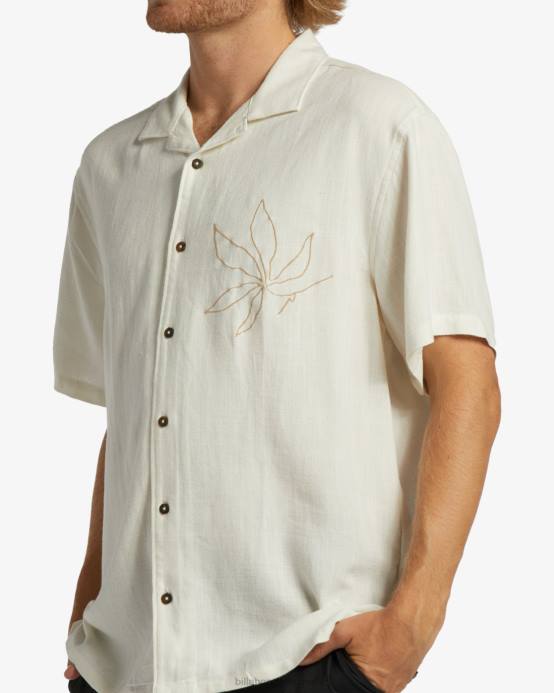 hombres hueso Billabong camisa de manga corta de vacaciones de domingo 04LD393