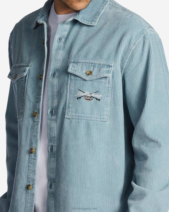 hombres humo azul Billabong camisa de manga larga de días bong 04LD667