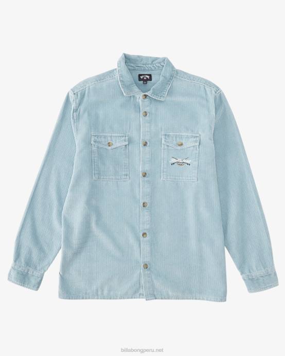 hombres humo azul Billabong camisa de manga larga de días bong 04LD667