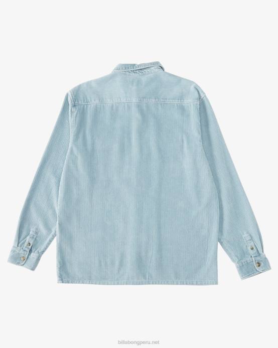hombres humo azul Billabong camisa de manga larga de días bong 04LD667