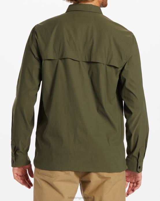 hombres militar Billabong playera manga larga surftrek tech 04LD485