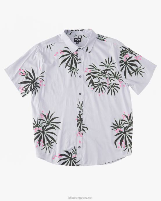 hombres neblina púrpura Billabong camisa de manga corta de los domingos 04LD646