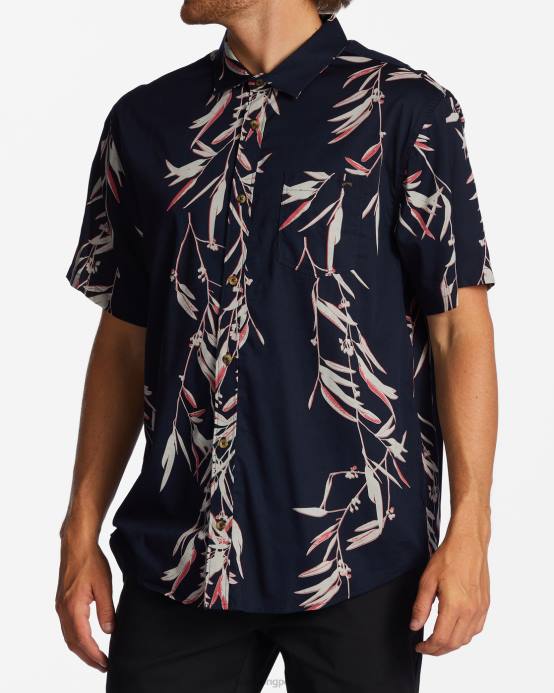 hombres noche Billabong camisa de manga corta de los domingos 04LD567