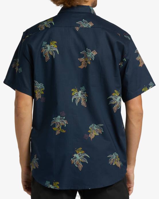hombres noche Billabong mini camisa de manga corta de los domingos 04LD375