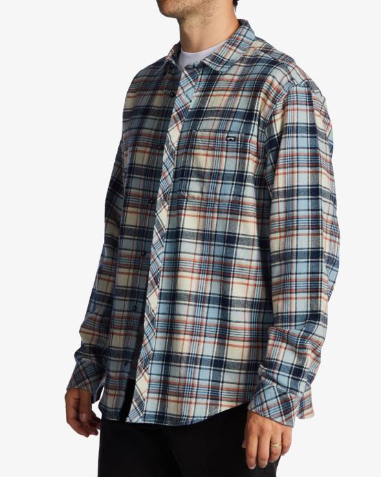 hombres nube Billabong camisa de franela de la costa 04LD548