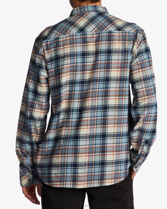 hombres nube Billabong camisa de franela de la costa 04LD548