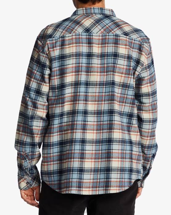 hombres nube Billabong camisa de franela de la costa 04LD548