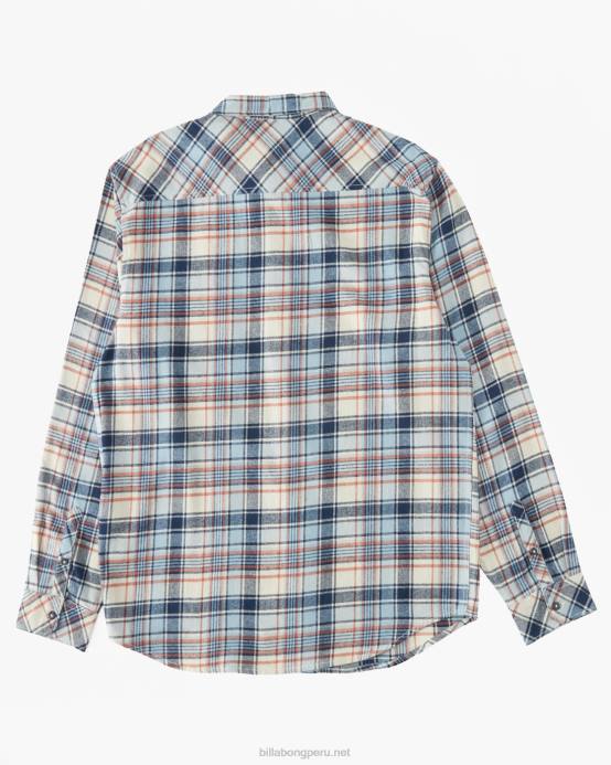 hombres nube Billabong camisa de franela de la costa 04LD548