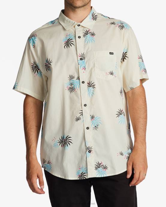 hombres piedra Billabong mini camisa de manga corta de los domingos 04LD588