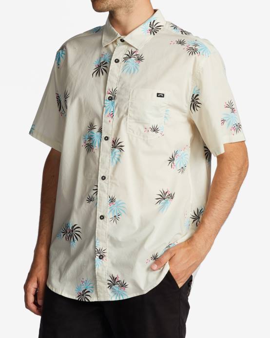 hombres piedra Billabong mini camisa de manga corta de los domingos 04LD588