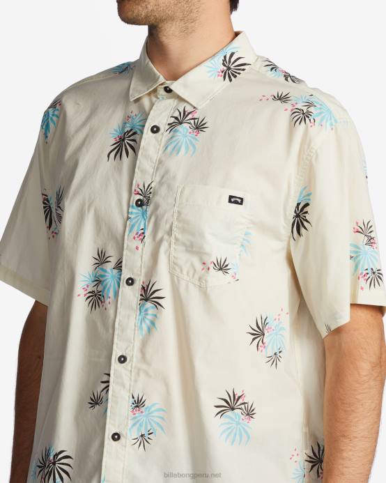 hombres piedra Billabong mini camisa de manga corta de los domingos 04LD588