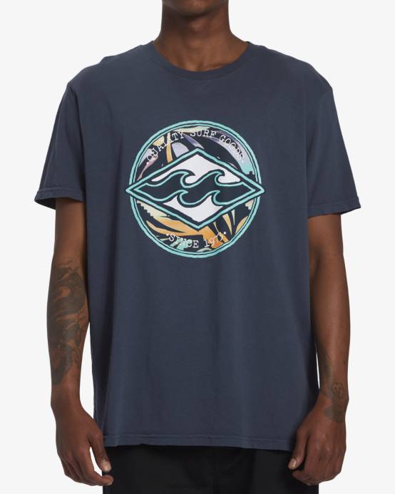 hombres Armada Billabong playera de manga corta de diamante del rotor 04LD630
