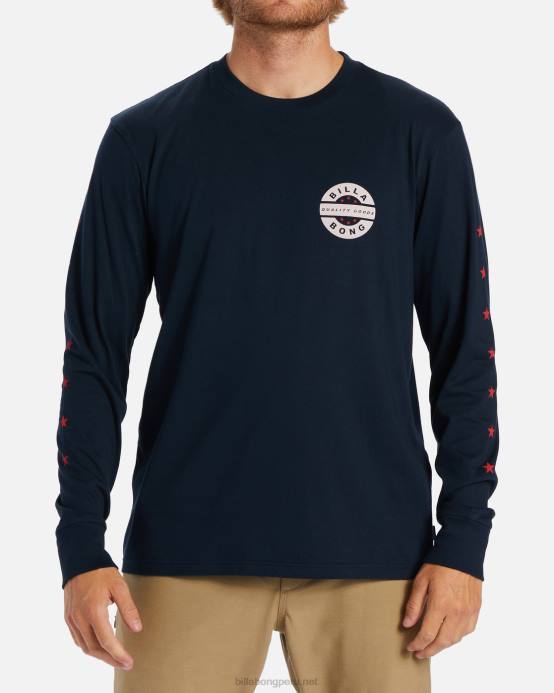 hombres Armada Billabong playera manga larga rotor vintage 04LD429