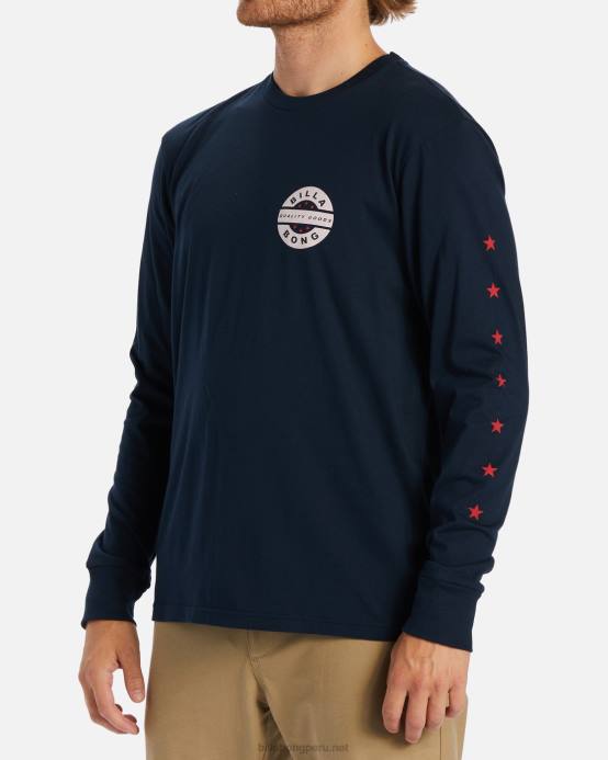 hombres Armada Billabong playera manga larga rotor vintage 04LD429