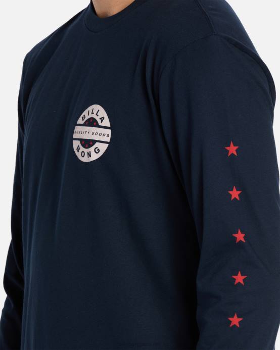 hombres Armada Billabong playera manga larga rotor vintage 04LD429